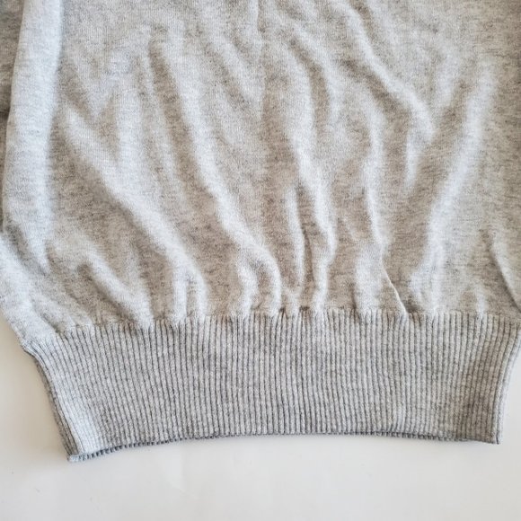 I Love H81 Girl's Chest Pocket Knit Sweater, Light Grey, L - Picture 6 of 8